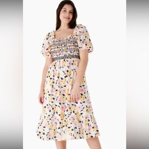 ❌SOLD❌NWT Kate spade lily blooms smocked midi dress